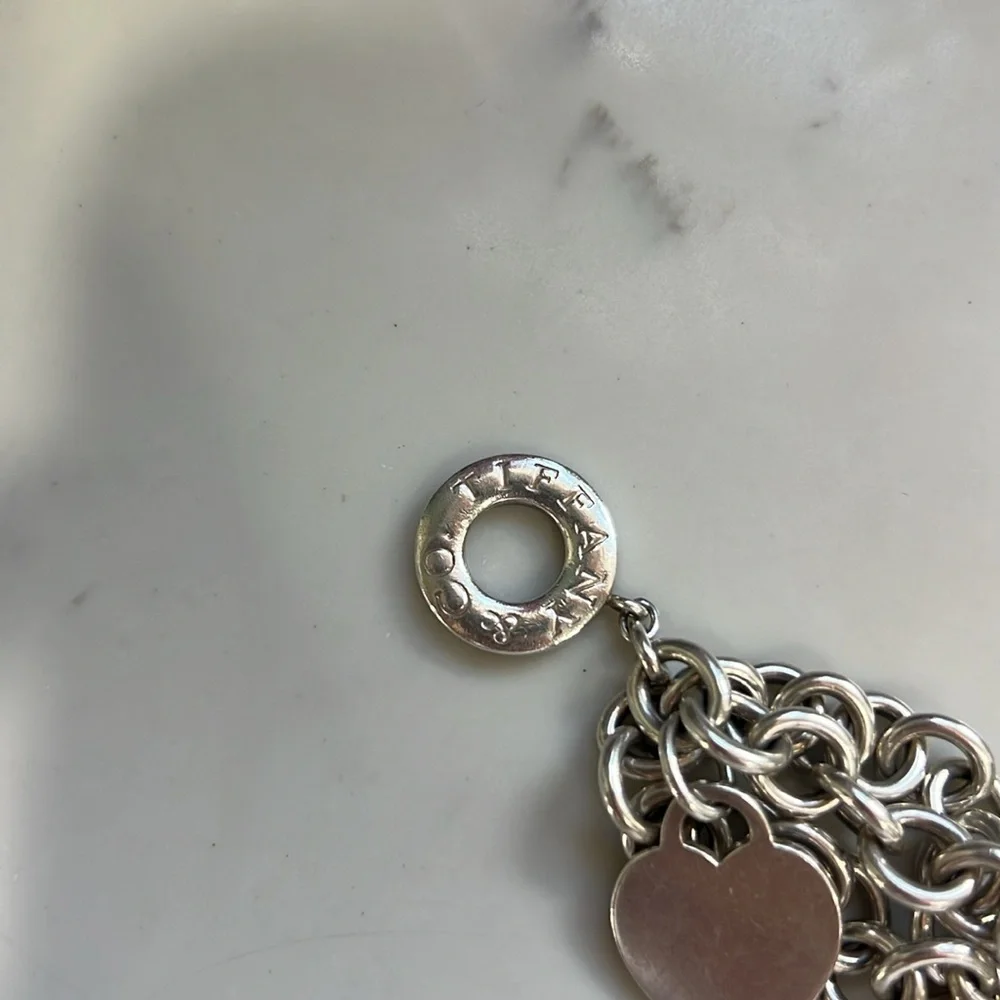 Tiffany & Co. Sterling Silver Heart Tag Toggle Chain Link Necklace. 💙 - Picture 7 of 17